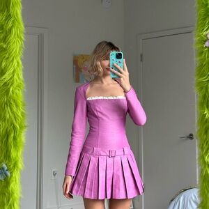 Pink mini dress